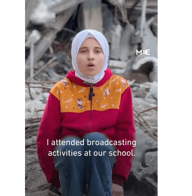 Palestinian girl shares a message ahead of Ramadan