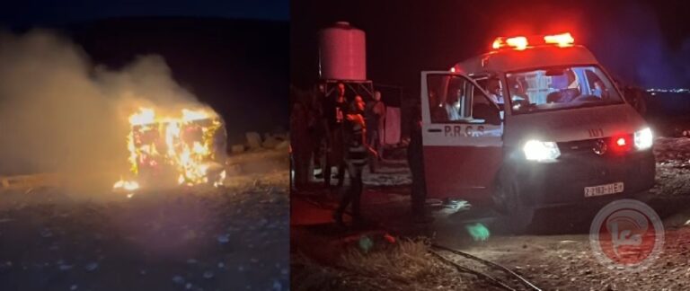 مستوطنون يحرقون 4 مساكن في خربة الطوبا بمسافر يطا ويصيبون 6 مواطنين